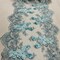 3 Yard Sequin 3D Lace Fabric 33cm Wide Polyester Embroidered Mesh with Pearls & Scalloped Edge